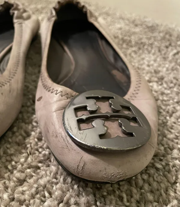 Tory Burch Flats Gray & Silver Flats - Image 2