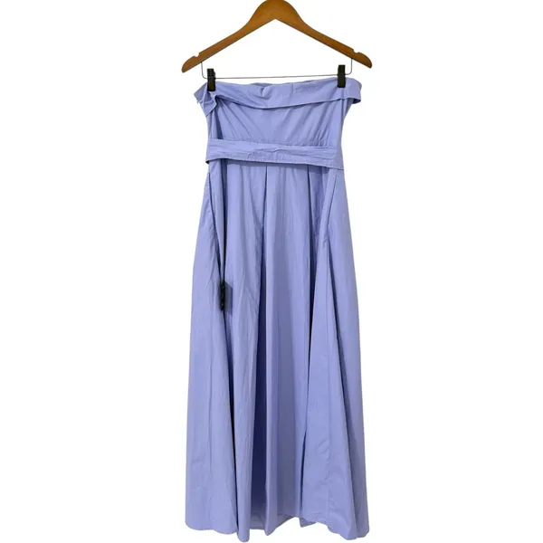 Lulus Trendsetting Choice Periwinkle Strapless Midi Dress With Pockets size M - Image 5