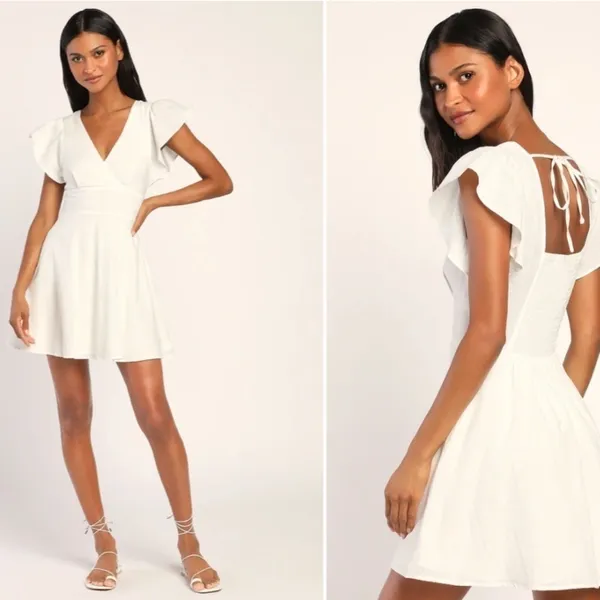 LULU's Bachelorette Engagement Bridal Shower Honeymoon Flirty Mini Dress - Image 2