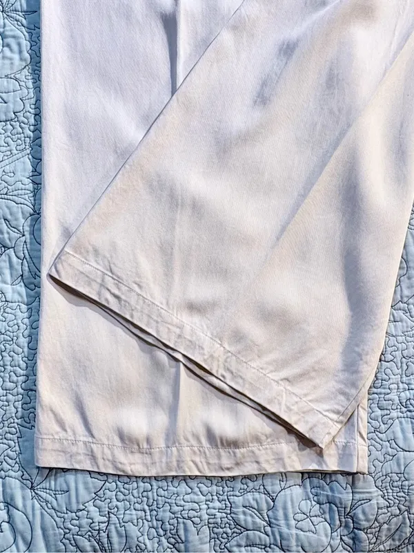 💥Reformation Mason Pleated Pants Ivory Tencel High Rise Wide Leg Sz 18🧡 - Image 9