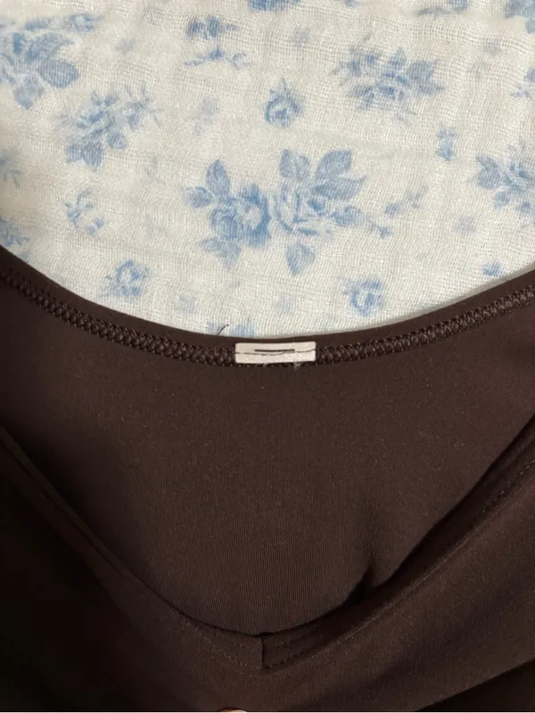 lululemon athletica Long Sleeve V-Neck Top in Dark Brown - Image 7