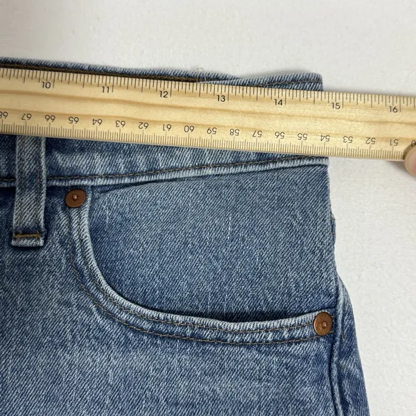 Madewell The Perfect Vintage Jeans Straight Leg Sz 27 Ainsworth Frayed LightWash - Image 7