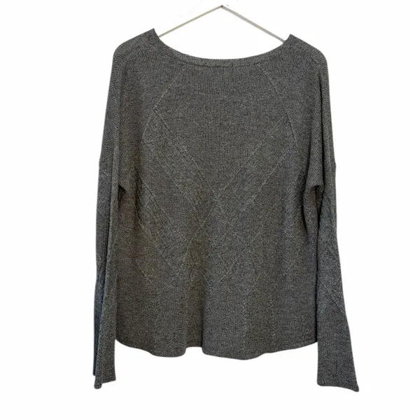 Smartwool Textured Knit V-Neck Sweater Size Medium - Image 7