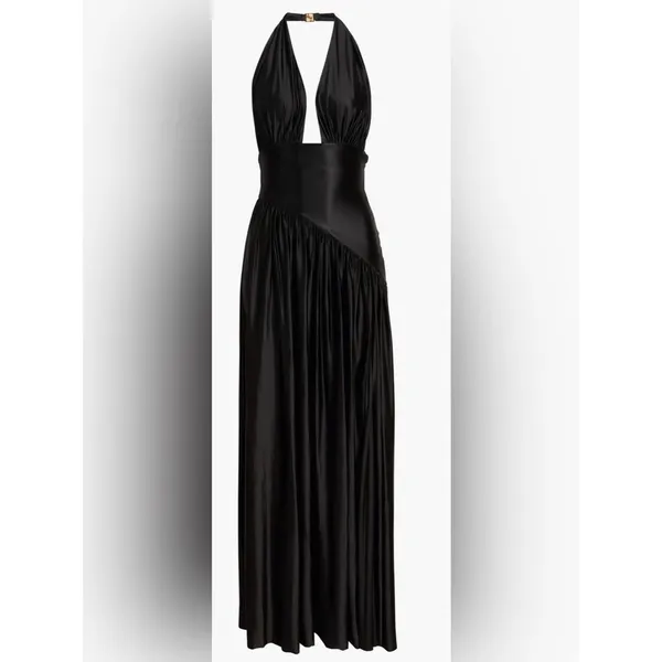 NEW Delfi Collective Rae Halter Black Gown Sz XS - Image 4