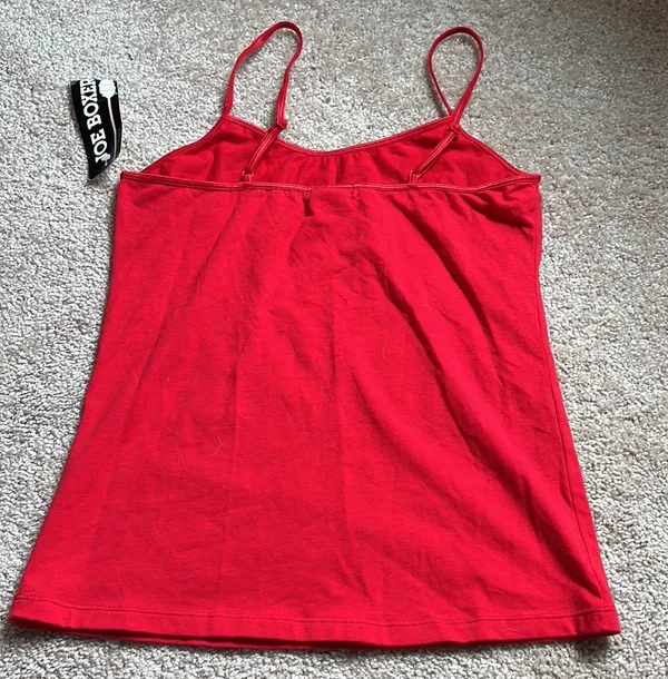 Joe Boxer NWT Vintage Red Knit Winky Smiley Face Sleep Tank. Size Small - Image 6
