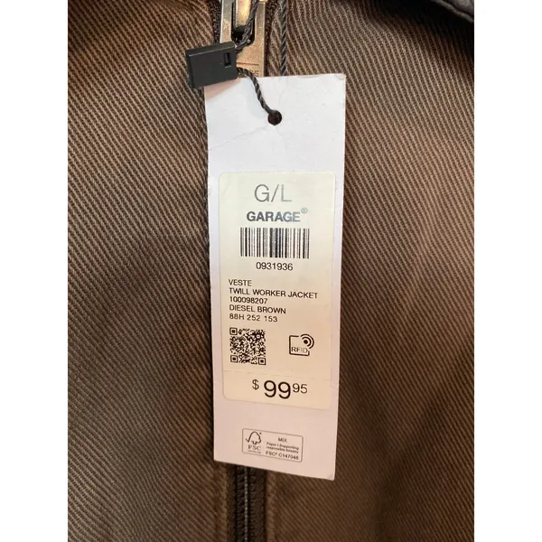New Garage Twill Worker Jacket Quilted Workwear Women’s Large - Image 2