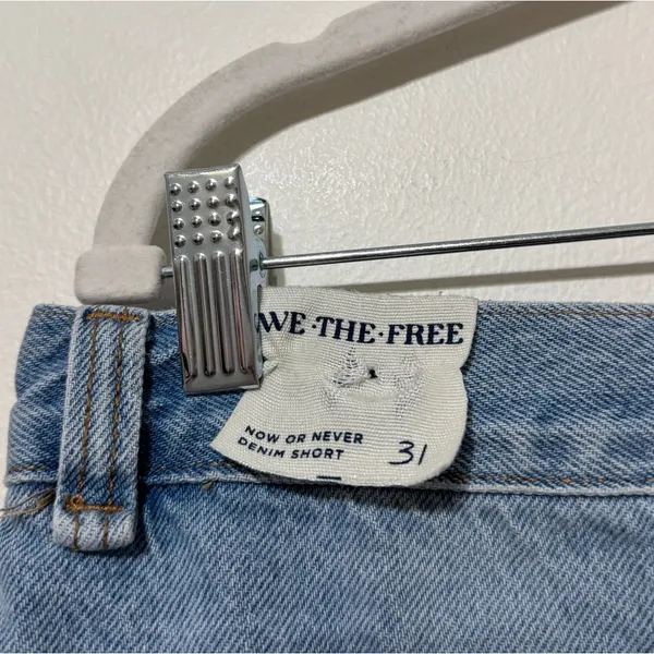 NEW We The Free Now Or Never Denim Shorts Moon Child Light Blue NWT - Image 7