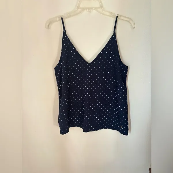Abercrombie & Fitch Essentials Polka Dot Cami Top Small Navy - Image 5