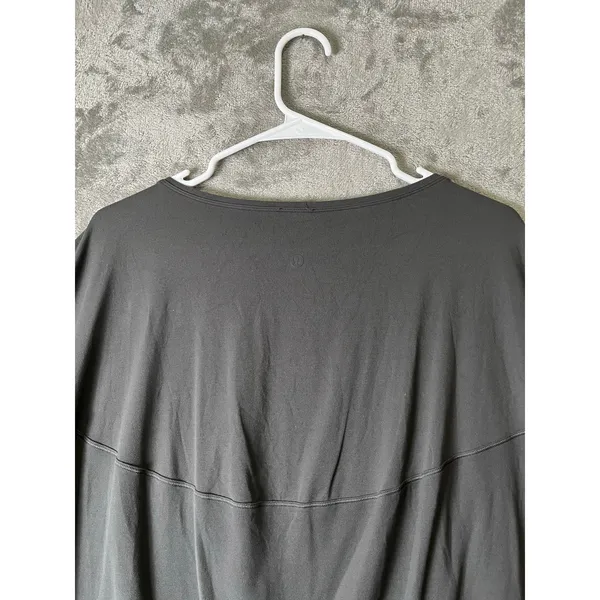 Lululemon Back In Action Short Sleeve T-Shirt Nulu Graphite Grey 14 Athleisure - Image 4