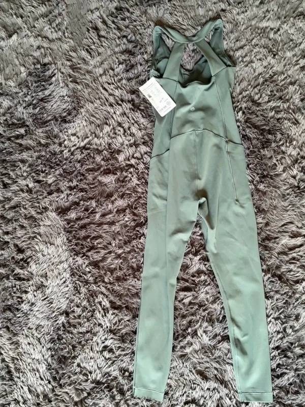 Athleta Transcend green full length activewear workout Bodysuit size xxs NWT - Image 3