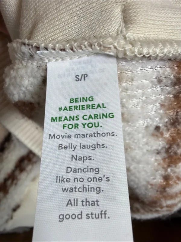 Aerie Hometown Festive Fleece One-Quarter Zip Sweatshirt W2481 Sz S - Image 10