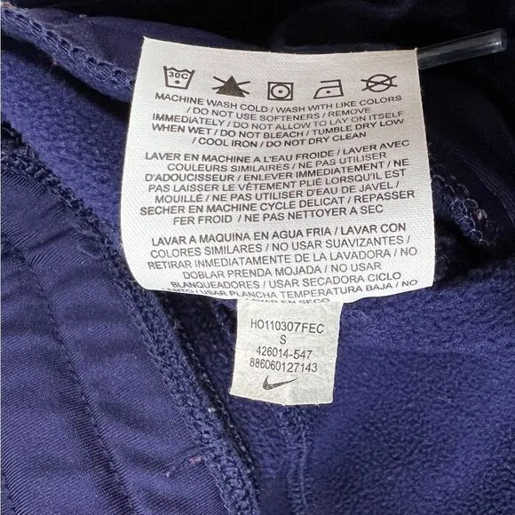 Nike‎ Therma-Fit Women's Blue Straight Leg Sweatpants Fleece Lined Size Small - Image 7