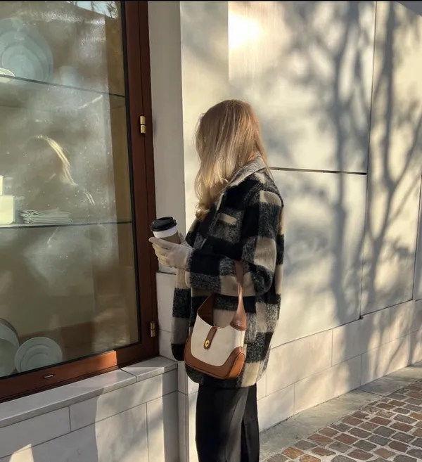 Rihoas Plaid Coat - Image 3