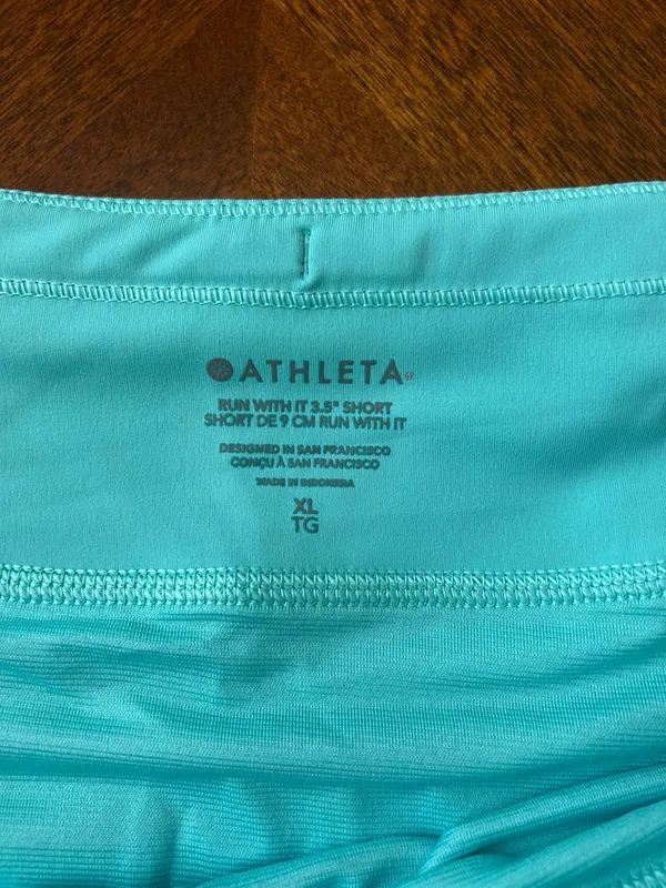 Athleta Run With It 3.5" Shorts Green XL - Image 7