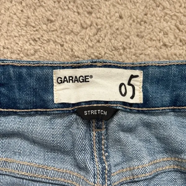 Garage Blue Jean Shorts Distressed Cuffed - Image 2