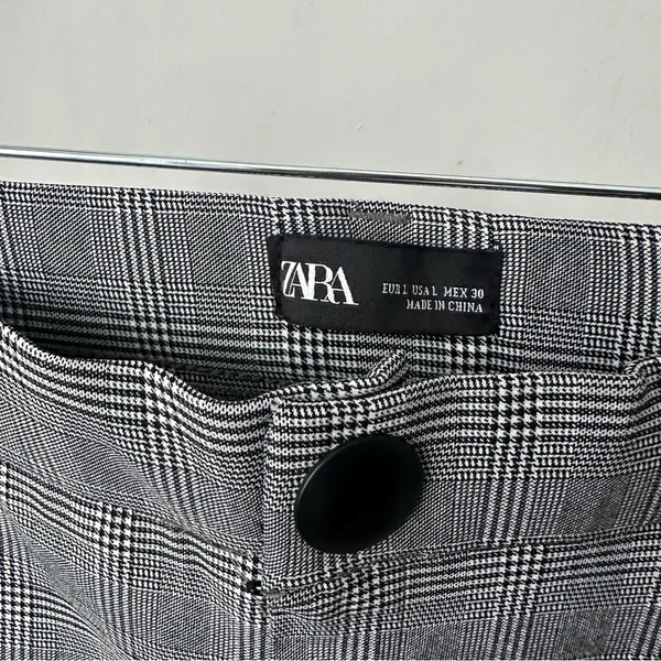 Zara Gray Plaid Dress Pants - Image 2