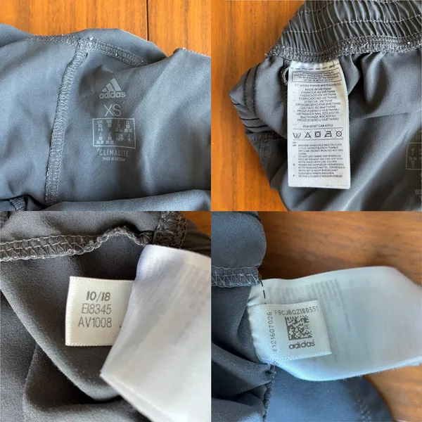 Adidas Running Shorts XS Gray Athletic Gym Y2K Activewear Workout Athleisure - Image 6