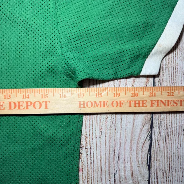 Vintage Soffe Athletic Mesh V-Neck Green Blank Jersey Womens M 70s Retro Tomboy‎ - Image 4