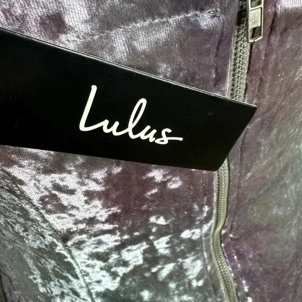 NWT Lulus Whatever Forever Tie Dye Crushed Velvet Bodycon Dress Lavender Size M - Image 8
