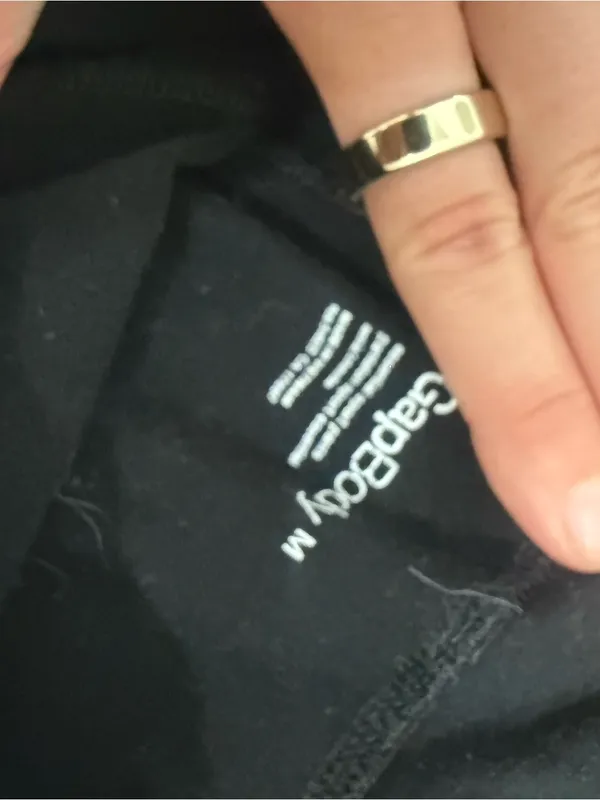 GAP foldover black flare leggings M - Image 5