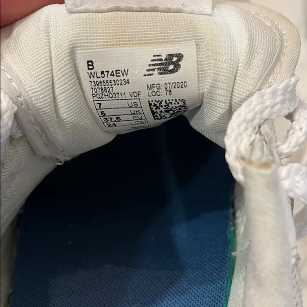 New Balance White Lace-Up Sneakers - Image 2