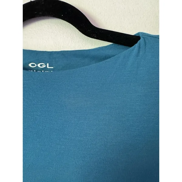 NWD OGL SkinKiss Boatneck Wide Shoulder Bra Dress Size Small Dark Marine Blue - Image 6