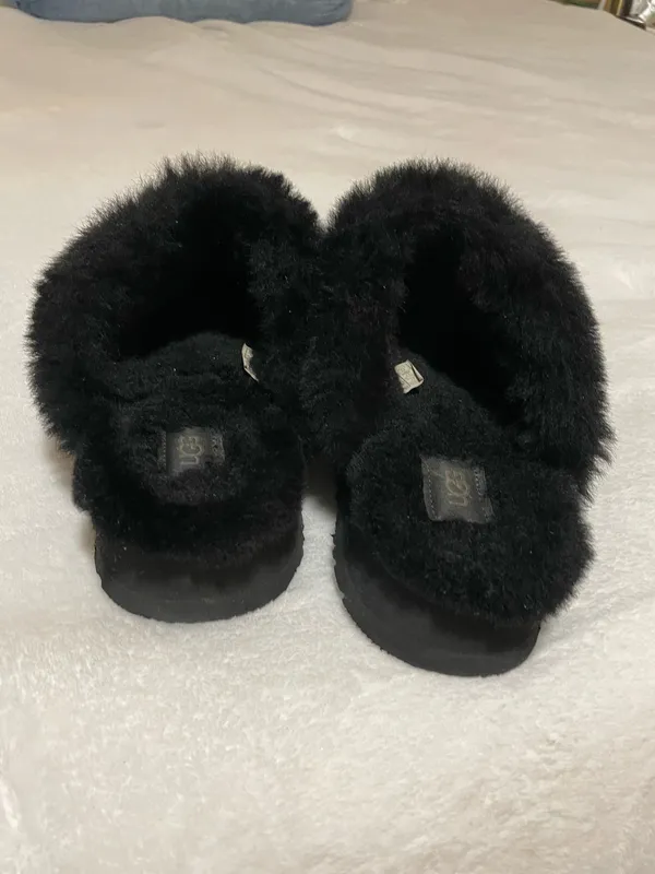 UGG Black Platform Slippers Disquette - Image 2