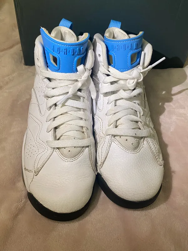 Nike Men's Jordan MVP Shoes White Blue Boys Sneakers Shoes Size 5Y - Image 2