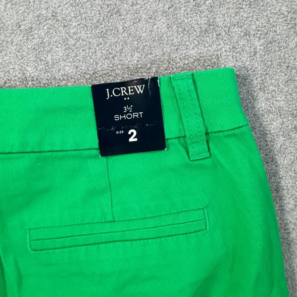 J.Crew Women's Size 2 Green Chino Shorts 3.5" Inseam Mid Rise New - Image 8