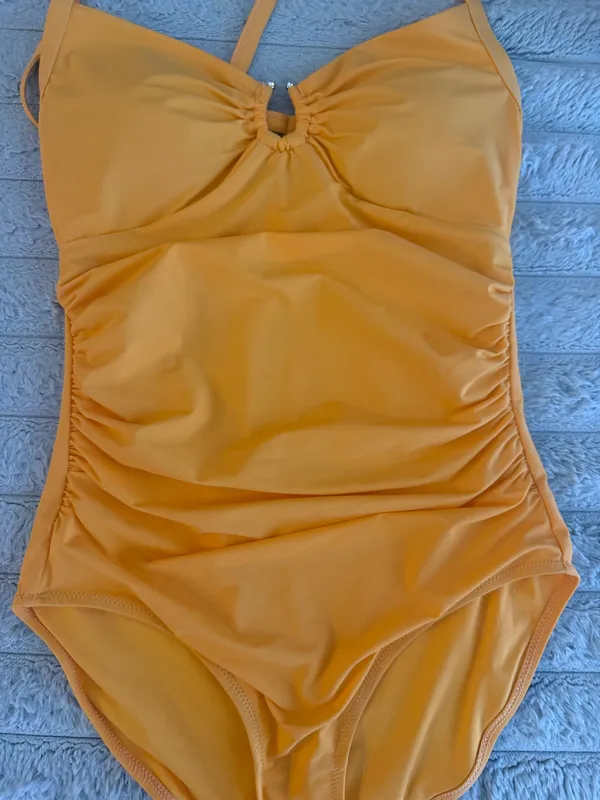 Viral TikTok shop compression one piece bathing suit Orange - Image 5