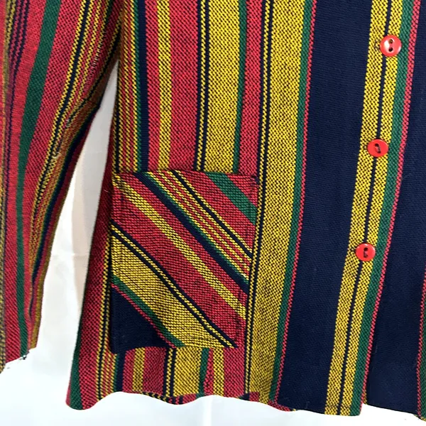 VTG 70s Pandora Costume Maker Striped Knit Long Sleeve Top Disco Retro Medium - Image 10