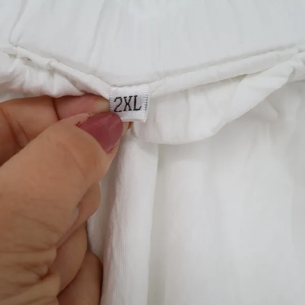 Unbranded Skort Womens 2XL Ruffle Tiered White Eyelet Lace Trim Mini Excellent - Image 2