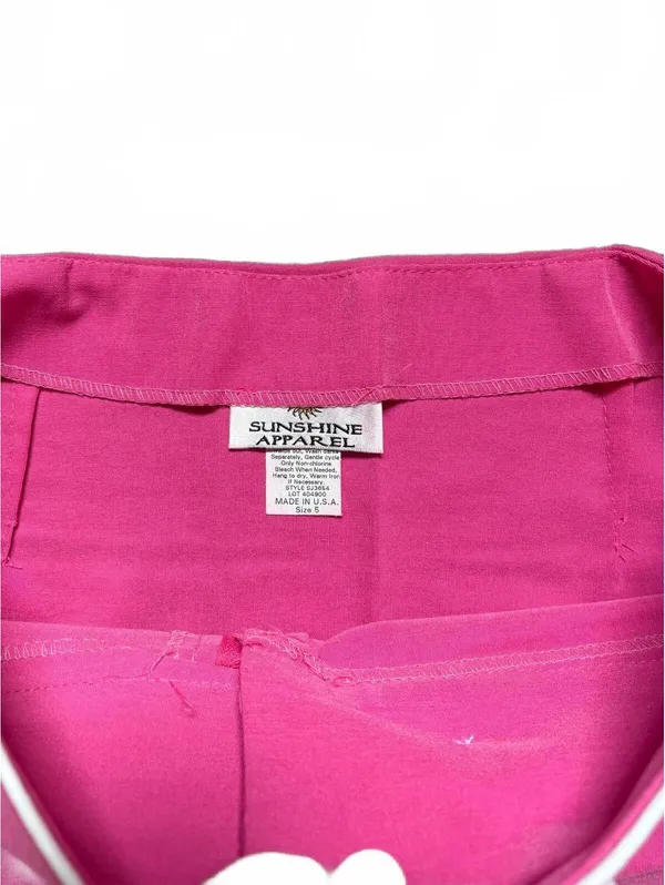 NWT Vintage Y2K Sunshine Apparel Pink Low Rise Mini Skirt Size 5 USA Made - Image 2