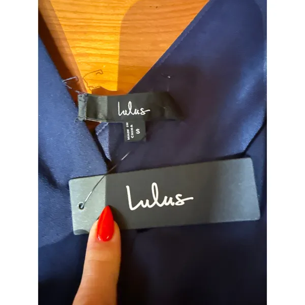NWT Lulus Melora Navy Blue Sleeveless Maxi Dress Gala Banquet Bridesmaid Size S - Image 8