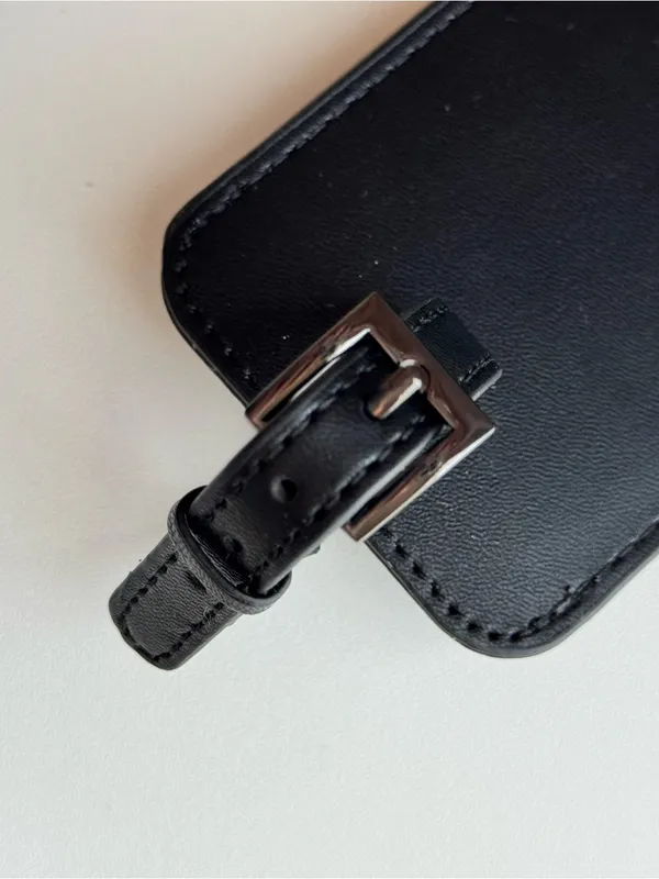 Monos Premium Vegan Leather Luggage Travel Tag - Midnight Black - New w/o bag - Image 6