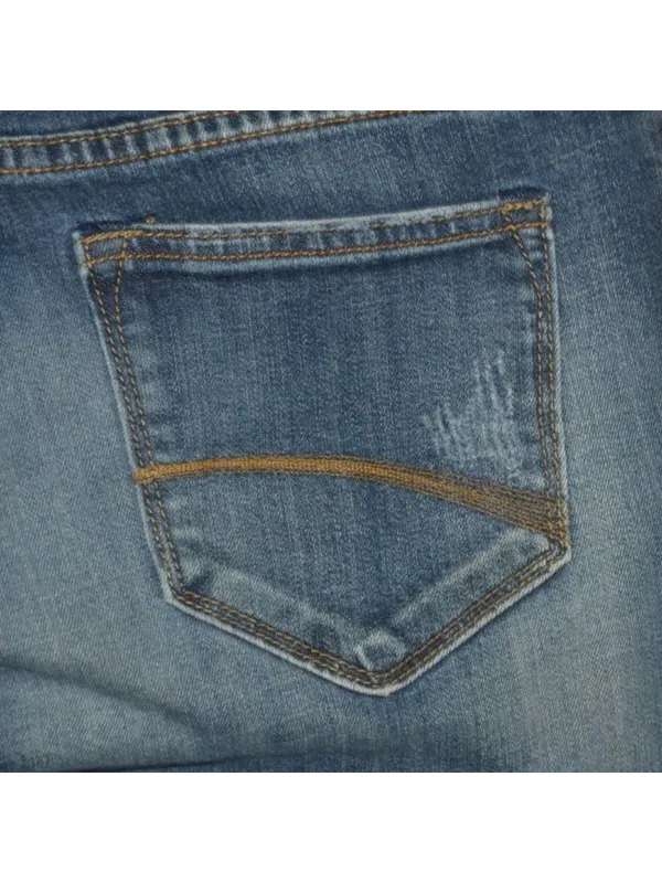 Driftwood Jeans Womens 31 Blue Straight Leg Medium Wash Stretch Premium Denim - Image 9