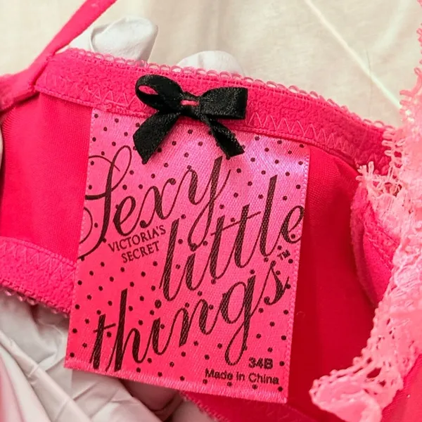 Victoria's Secret Vintage Sexy Little Things Pink Sequin‎ Lingerie Apron Cutouts - Image 7