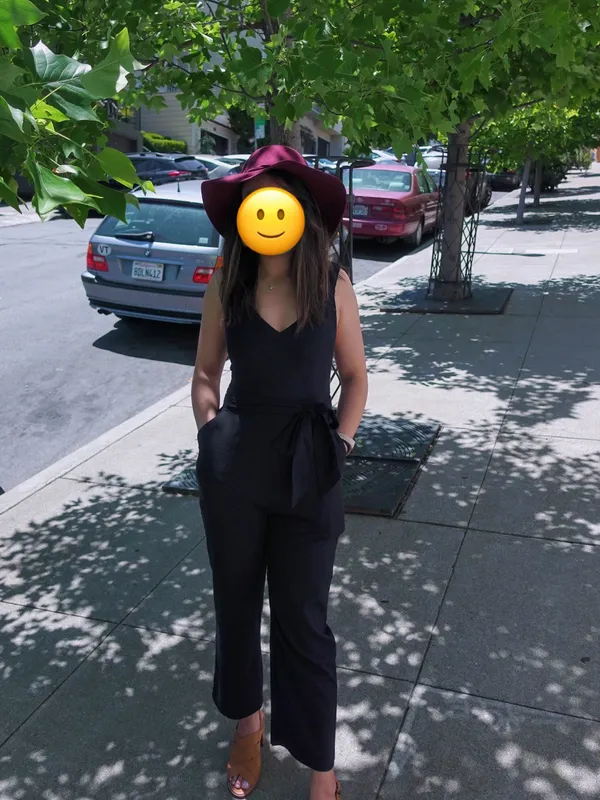 Abercrombie & Fitch Black Cropped Jumpsuit with Waist Tie - Image 7