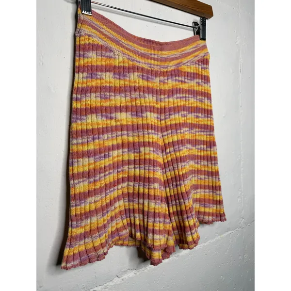 Free People Aquarius Sweater Shorts Womens Size Small Knit Pull On High Waist - Image 2