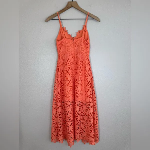 Astr The Label Lace Midi Dress Coral Peach size XS $90 - Image 7