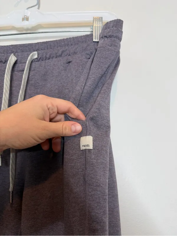 Vuori DreamKnit Performance Joggers Womens M Heathered Purple Gray Athletic - Image 3