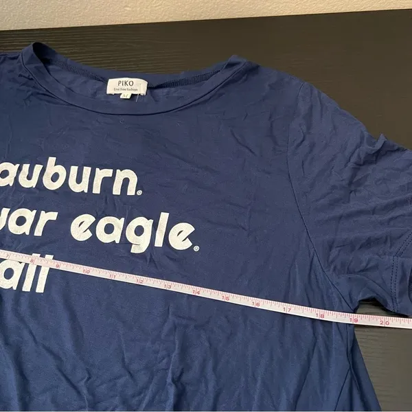 Piko Women’s Blue Auburn War Eagle‎ Y’all Gathered Tunic Top Medium NWT - Image 10