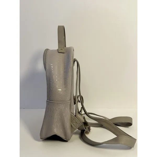 Jones New York JNY Mini Backpack Dusty Lavender Taupe Monogram Purse - Image 4