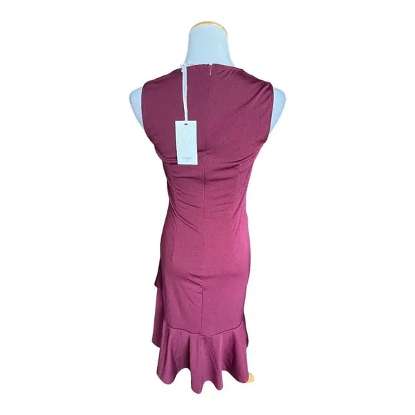 NWT Womens Grace Karin Burgundy Retro 1950s Inspired Cocktail Dress - Sz S - Image 2