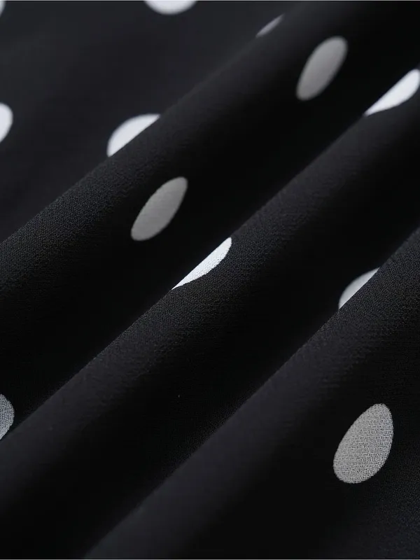 Rihoas Black Polka Dot Slip Maxi Dress - Image 7