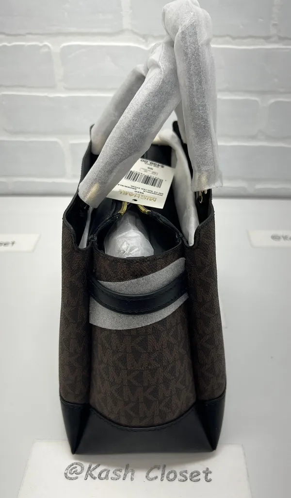 reed satchel small belted purse handbag Brown/Black - Image 5
