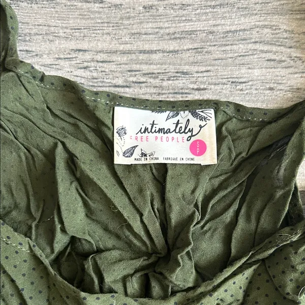 Free People Olive Green Textured Top - Image 2
