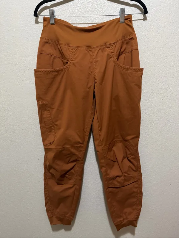 prAna Kanab Mid Rise Jogger Pants Small Clay Organic Cotton Canvas Outdoor - Image 3