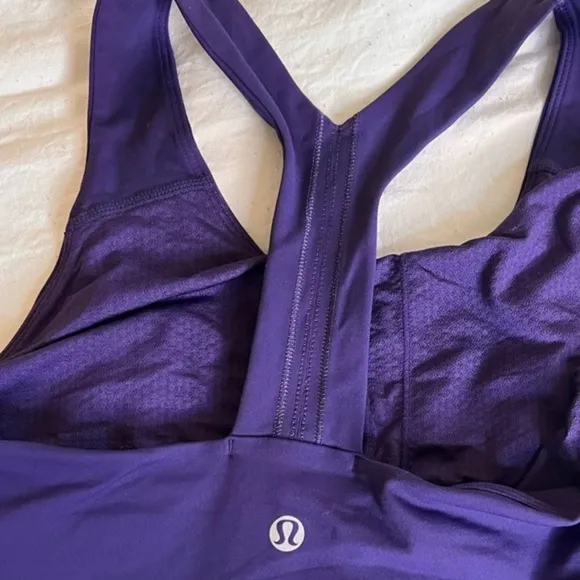 LULULEMON Power Dance Tank Heathered Concord‎ Grape Size 6 - Image 5