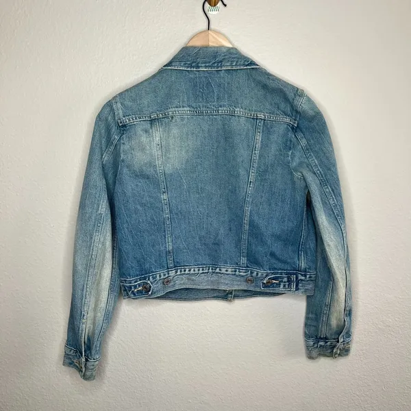Levis Womens Blue Denim Fall Trucker Jean Jacket Medium pc9-70270-0073 Masc - Image 8